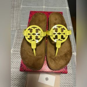 NEW TORY BURCH MILLER CLOUD BLAZING YELLOW FLIP FLOP THONG SANDAL